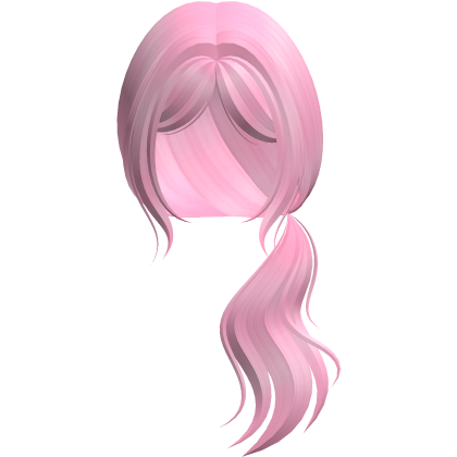 Loose Low Side Ponytail (Pink) Roblox item