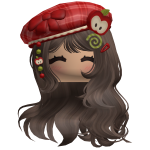 ♡ Red Igari Beret Combo (Brown)
