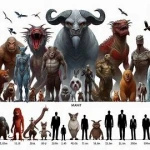 Monsters & Animals Size Comparison