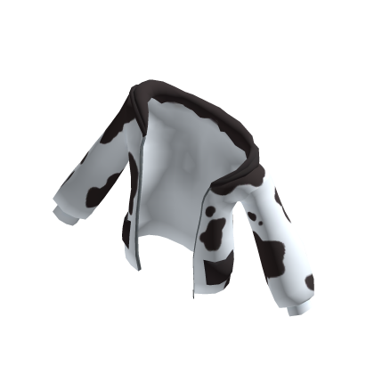 Off-Shoulder Jacket Cow Print