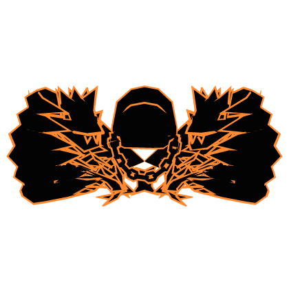 Cartoony Orange Hood Chain Dragons Demon Wings Roblox item