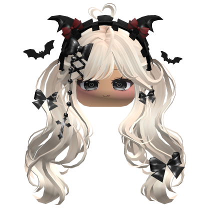 Goth Wavy Pigtails w/Headband (Yellow)