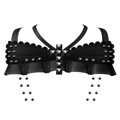 lil studded top in black