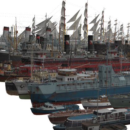 Low poly mega vessel pack
