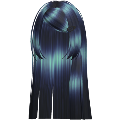 🖤 long protagonist swept scene hair dark teal