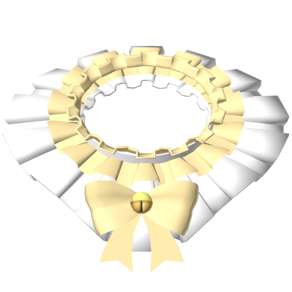 White and Yellow Jester Collar with Bells