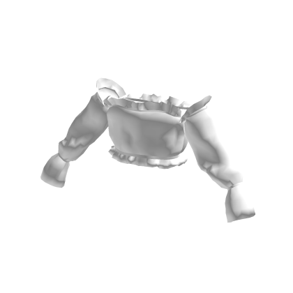 Ruffled White Top with Sleeves