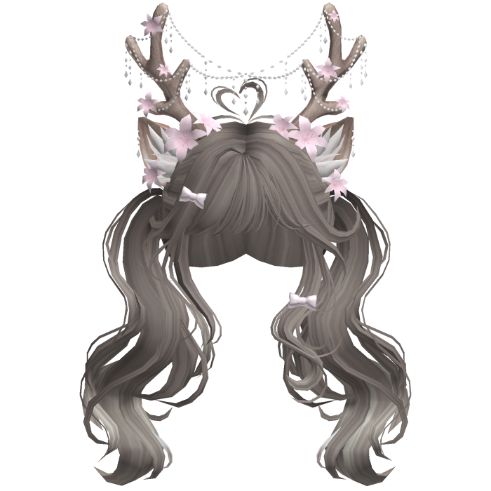 Ethereal Christmas Fairy Fawn Pigtails w/ Antlers