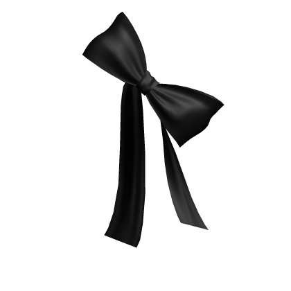 Oversized Side Hair Bow Black Roblox item