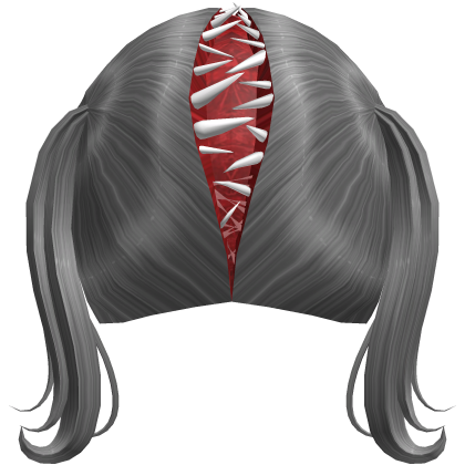 Open Skull Monster Halloween Hair in Grey