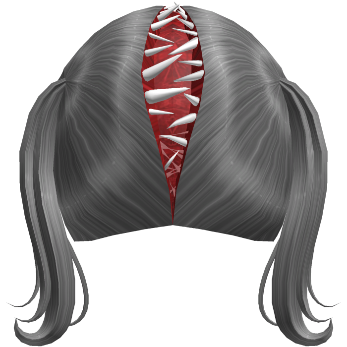 Open Skull Monster Halloween Hair in Grey