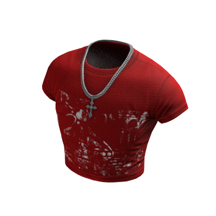 Red Graphic Y2K Baby Tee