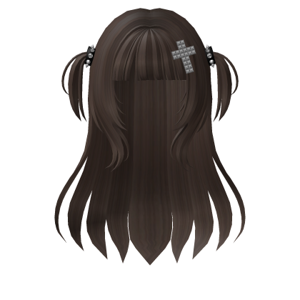 Long Straight Emo Goth Y2K Hair - Brown