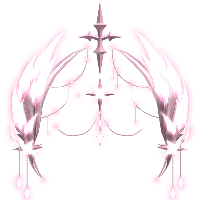 ☁️ GLOW Celestial Angel Feather Halo Cute Pink