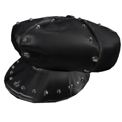 Black Studded Cadet Hat