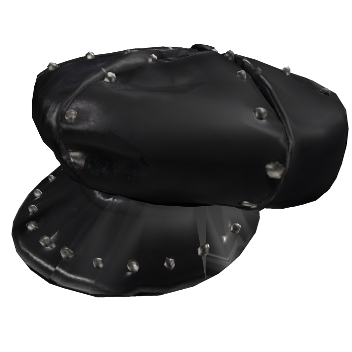 Black Studded Cadet Hat