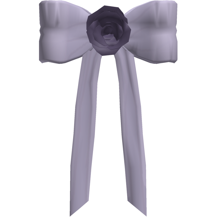 Rosette Ribbon Back Bow Dusty purple