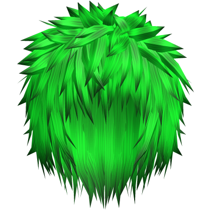 Neon Green Messy Anime Spiky Gothic Emo Boy Hair Roblox item