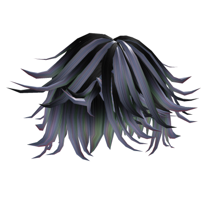 Male Emo Punk Spiky Shaggy Hair (Silver Rainbow)