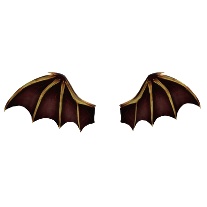 Gold and red vampire wings