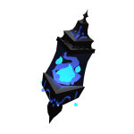 floating lantern w blue flame