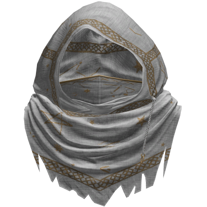 White Sorcerer Distressed Rune Hood
