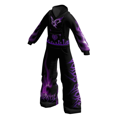 Overalls w Hoodie Art Black thumbnail