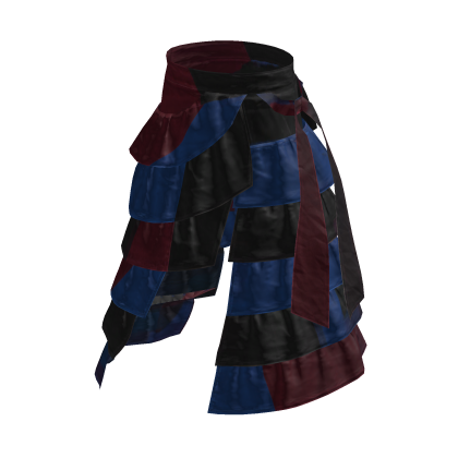 Blue Red Black Colorblock Y2K Layered Pants [PBR]