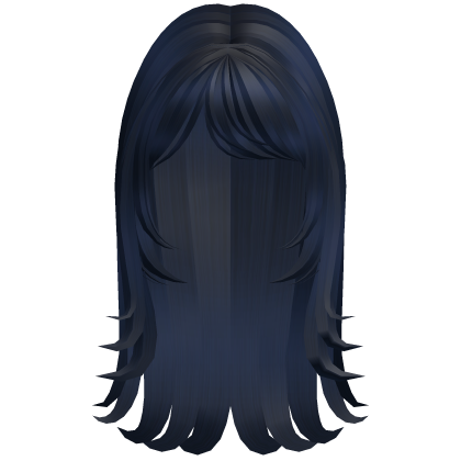Cute Side Swept Layered Hair (Blue)