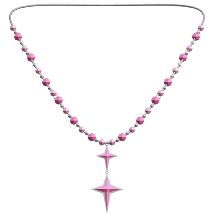 pink shiny sparkle necklace 3.0