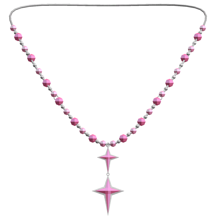 pink shiny sparkle necklace 3.0