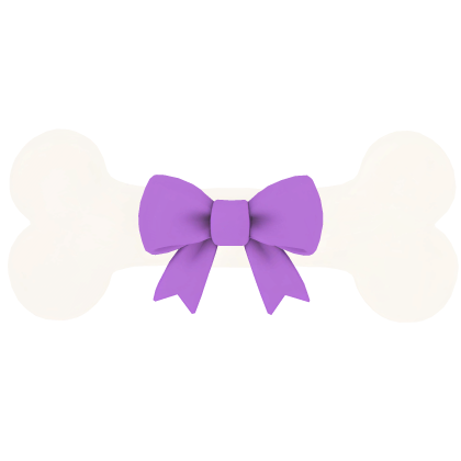 Glossy Bone with Lavender Bow