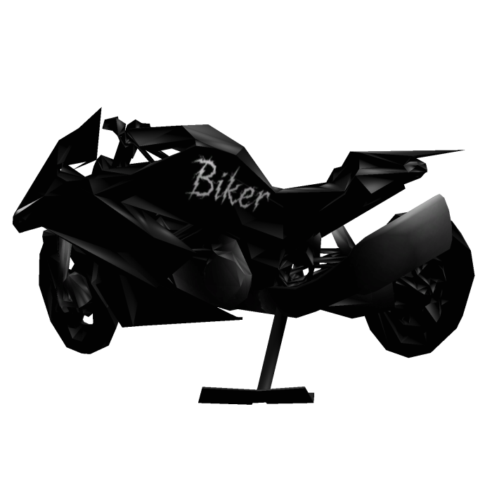 Black Motorcycle Biker Stand Silver 