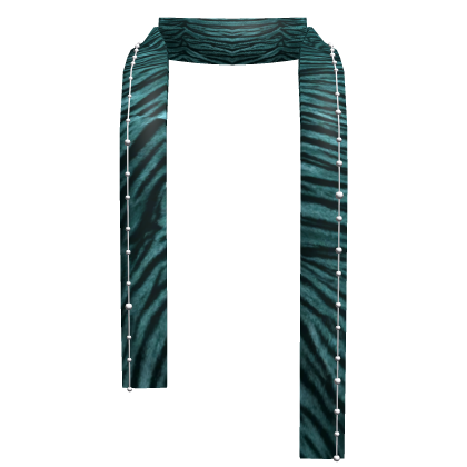 Teal Zebra Y2K Winter Scarf