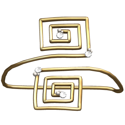 ☆ Boho Squared Spiral Gold Arm Cuff