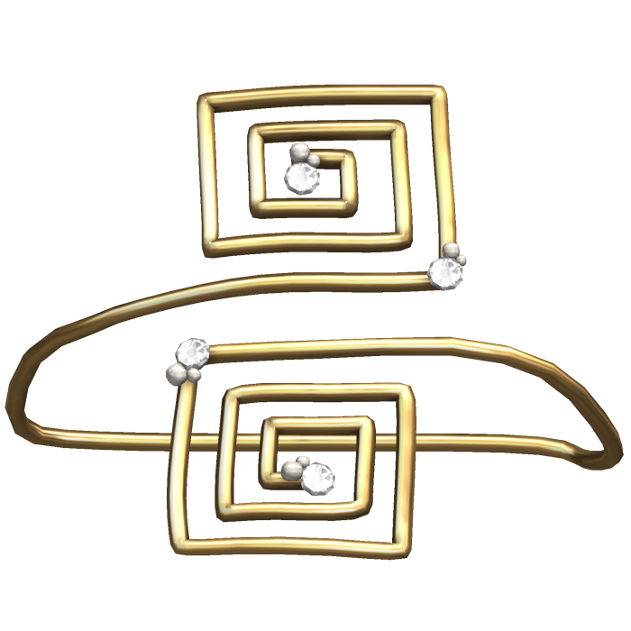 ☆ Boho Squared Spiral Gold Arm Cuff