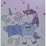 Baby panda and baby unicorn