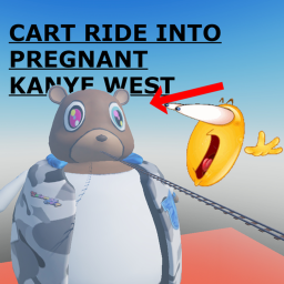 cart ride into a pregnant kanye west