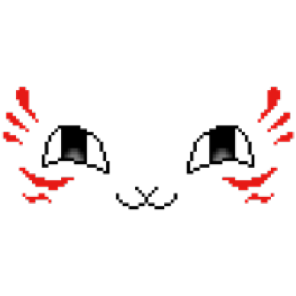 Nyanko Sensei Face (Pixel art)(Decal version) Roblox decal