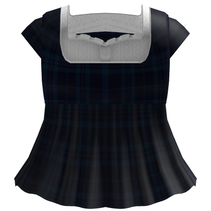 plaid dress in dark blue Roblox item
