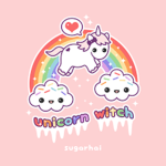 Official unicorn group with extra rainbow