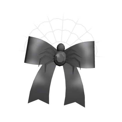 ♡ Black Halloween Spider-Spun Ribbon