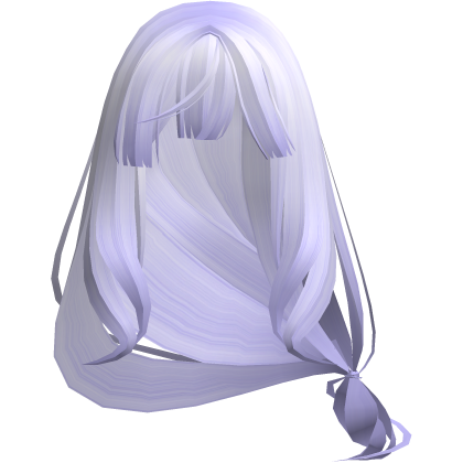 cutesy pure long hair w/ low ponytail light purple Roblox item