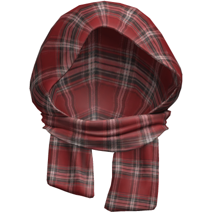 red plaid emo vkei headscarf