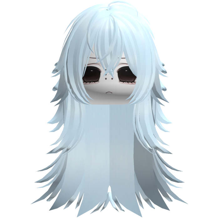 Vkei Moe Light Cyan Messy Long Hair