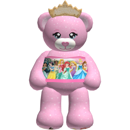 𑣲 Pink princess . . teddy bear backpack Roblox item