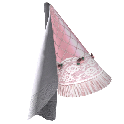 Pink Laced Medieval Princess Hennin