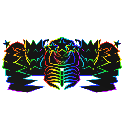 Cartoony Rainbow Star Hood Dragon Wings Combo