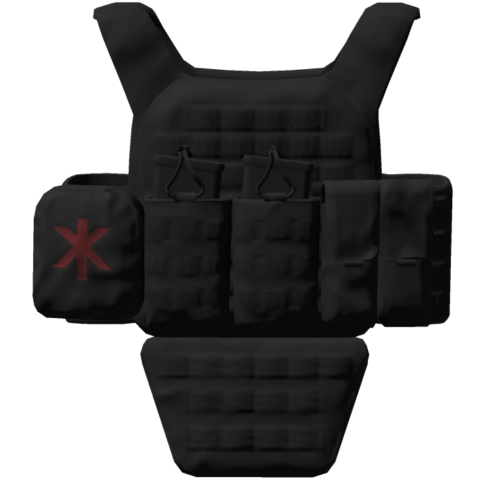 Black Heavy Ballistic vest (With pouches)