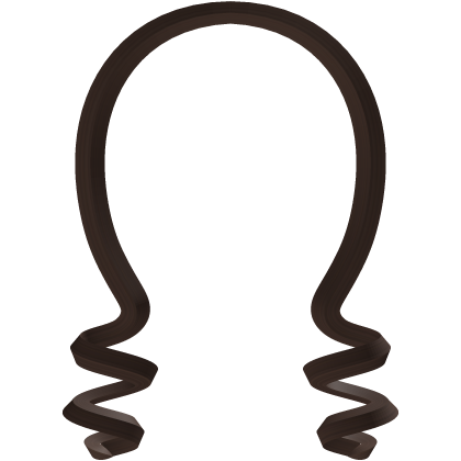♡ Brown Cutesy Kawaii Curly Swirly Bangs ୨୧ Roblox item
